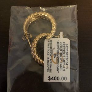 Hoop Earrings in 14k Gold-Plated, Sterling Silver 18mm